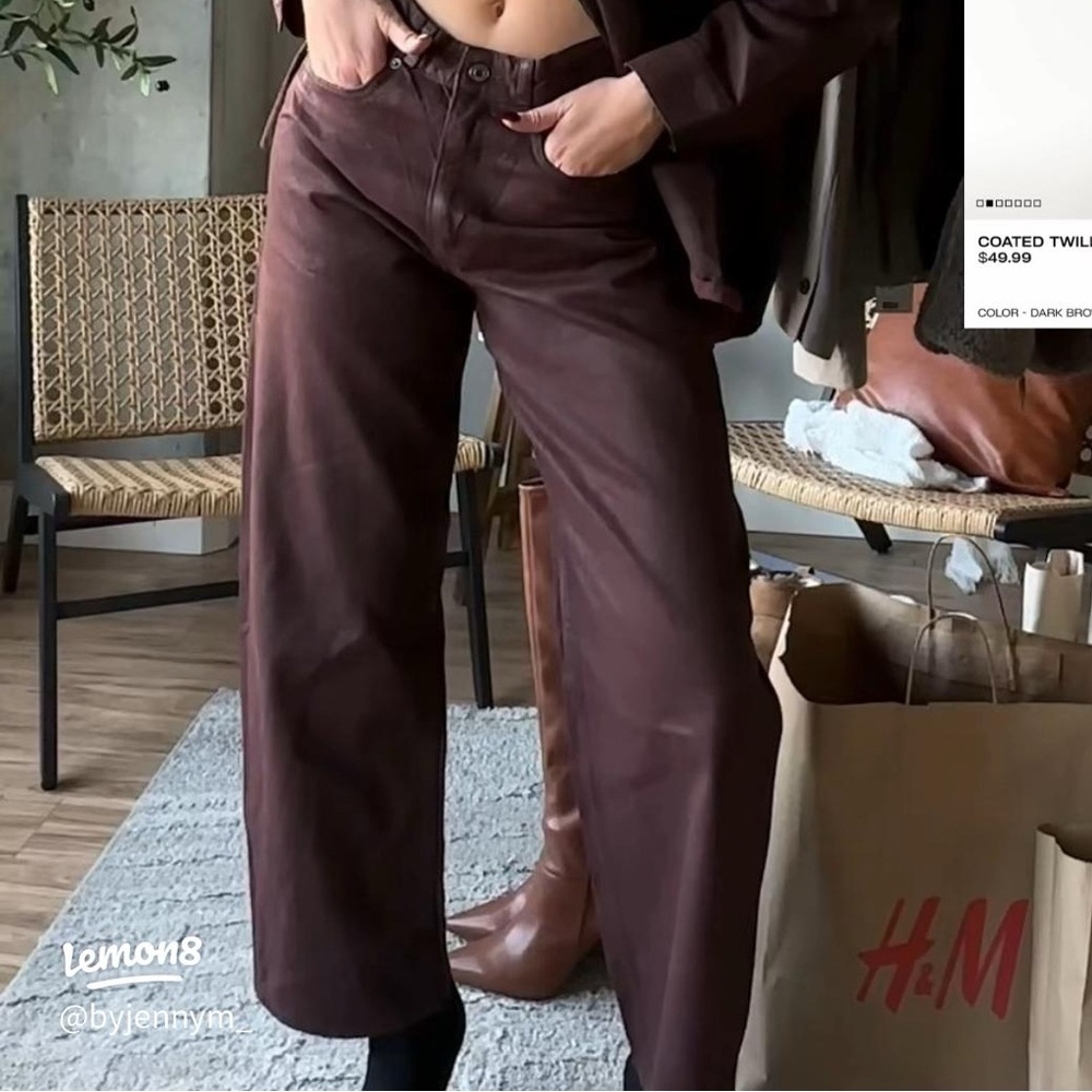 H&M coated pants/jeans